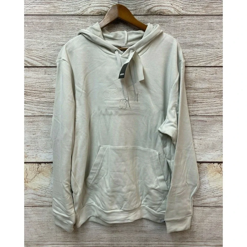Adidas Hoodie Sweatshirt Mens Size‎ Small Orbit Grey Terry BB HD Pullover New